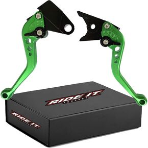 RIDE IT FOREVER Brake and Clutch Levers for Ninja 650R/ER-6F Z650 Z900 2017-2022,Compatible with Versys 650 KLE650 2015-2022,Vulcan/S 650cc 15-22,Z650RS 2022-Green