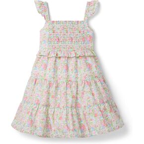 Janie and Jack Girls' Flutter Sleeve Ditsy Floral Dress (Toddler/Little Big Kid)