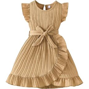 Rosibel Toddler Girls Dress Dress Kids Ruffles Dressions Dresses Dresses Little Girls Summer Beach Sundress 2-7 y