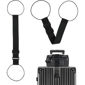 3 Pcs Luggage Straps for Suitcases Add A Bag Backpack Luggage Strap Adjustable Lightweight Easy Elastic Wrap Belts for Attaching Extra Bags Purse to Suitcase Handbag Backpack Carryon Travel Airport