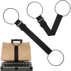 2Pcs Luggage Straps, Wide Shoulder Strap Adjustable Replacement Belt Suitcase Straps Purse Straps Replacement Crossbody Portable Elasticity Black Suitable Travel Business Trip