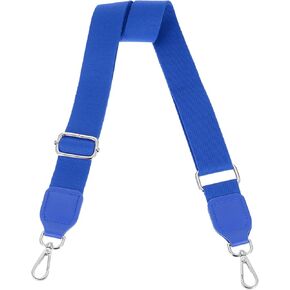 uxcell Wide Shoulder Strap, 3.8cm Adjustable Purse Strap Replacement Crossbody Strap for Shoulder Bag Wallets, White, Silver Square Mouth Buckle