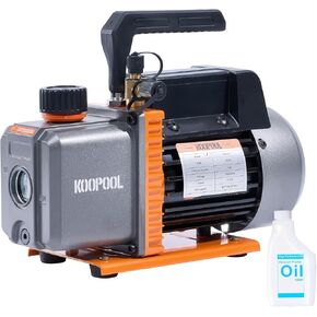 4CFM 1/3 HP Heavy-Duty HVAC Vacuum Pump – Multi-Refrigerant Compatible (R12/R22/R134a/R410a) for Auto AC, Resin Degassing & Industrial Use