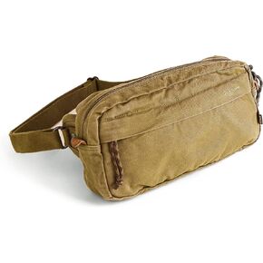 حزمة Crossbody للرجال Gootium - Canvas Daily Essentials حقيبة حبال صغيرة على الكتف ، الزيتون