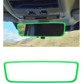 Rear View Mirror Protector Frame, Silicone Car RearView Mirror Cover Compatible with Model 3 and Y, Auto Interior Decoration Gifts, Car Accessories (Purple)