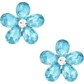 5PCS Crystal Flower Beach Bag Shoes Accessories Charms Alloy Glass Charms Compatible with Bogg Bags Women Accessories for Party and Birthday Gifts - Multi Color