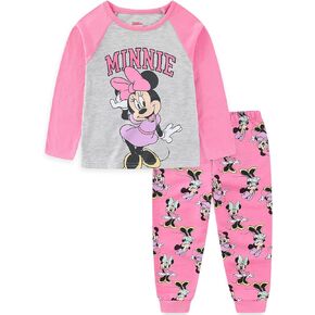 Disney Minnie Mouse Girls 2 Piece Long Sleeve Shirt and Pants Set for Infant Toddler and Big Kids