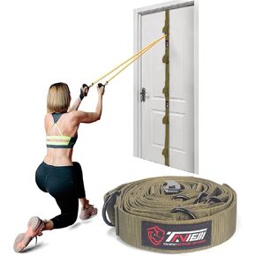 Door Anchor Strap for Resistance Bands Exercises, Multi Point Anchor Gym Attachment for Home Fitness, Portable Door Band Resistance Workout Equipment, Easy to Install (Black&Blue) in Kuwait