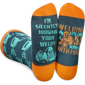 InnoBeta Welder Gifts, Gifts For Welders on Christmas and Birthday, One Size Crew Socks