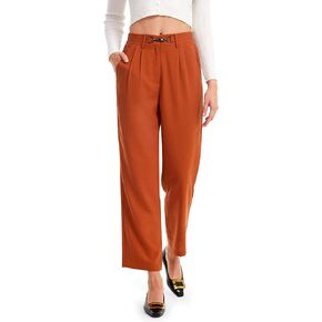 AFITNE Womens Linen Wide Leg Pants High Waist Casual Loose Palazzo Pants with Pockets Flowy Lounge Work Pants 28"