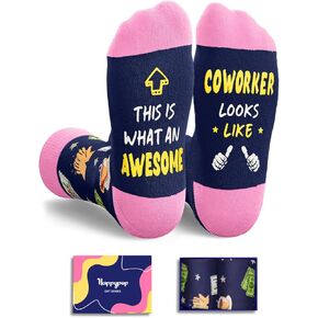 HAPPYPOP Coworker Gifts - Funny Socks for Women & Men, Office Gifts