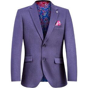 Elie Balleh Men’s Solid Blazer and Sports Coat, Premium Stylish & Comfortable with Natural Stretch, Distinctive Design, Navy Medium