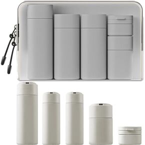 مجموعة زجاجات السفر - حاويات تسرب معتمدة من TSA للاستيلاء على أدوات النظافة والبلد in Kuwait