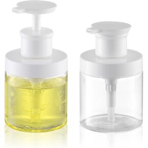 Pump Bottle Dispenser for Soap : Shampoo Container for Travel Conditioner - Refillable Jar for Hand Lotion and Dish - Empty Plastic 250ml Clear