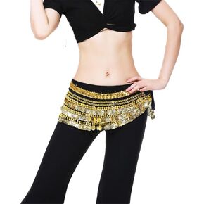 Coins Belly Dance Hip Scarves Dance Belt Skirt for Womens