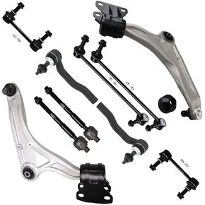 Scitoo 10pcs التعليق مجموعة ذراع التحكم السفلي مع الكرة الداخلية inn inn end end bar end bar link fit 2013-2020 for Ford Fusion for Lincoln MKZ