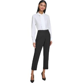 Karl Lagerfeld Paris Women's Straight Leg Belted Suit Pant
