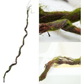 190cm/74.8inch Flax Silk Big Bendable Artificial Tree Trunk Fake Tree Twigs Branches Green Grape Rattan Vine Garland Plants for 3D Wall Hanging Garden Outdoor Home Halloween Decoration