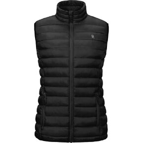 Little Donkey Andy Women Women Warm Warm Super Vest for Travel Travel Jet Black L