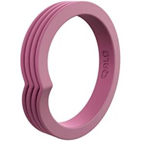 QALO Women's Rubber Silicone Ring, Stackable Peak, Wedding Ring for Women, Breathable, Durable Engagement Silicone Band, 5mm Wide 2mm Thick, Multi Colors