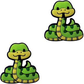 Snake Shoe Charms - Cute Animal Decoration Charms Gift for Boys Kids Teens and Adults - Set of 2