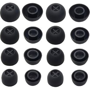 Luckvan Memory Foam Ear Tips for Sennheiser Momentum 3 Replacement Earbuds Tips for Sennheiser Momentum True Wireless 3 Fit in case, 3 Pairs LMS Black