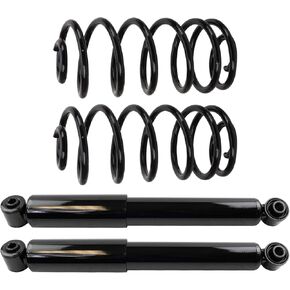 TRQ Rear Suspension Kit Coil Spring Set Shock Absorber Compatible with 2005-2010 Chevrolet Cobalt 2007-2009 Pontiac G5 2003-2005 Saturn Ion