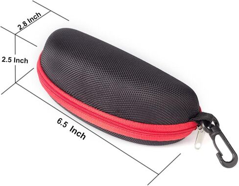 RayLove 3 Pack Sunglasses Case Portable Travel Zipper Eyeglasses Case Hook in Kuwait
