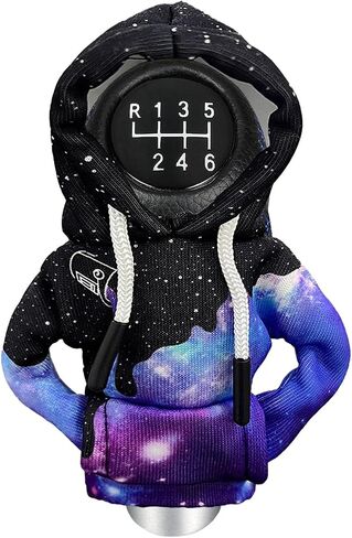 Car Gear Shift Hoodie, Gear Shift Knob Cover Funny Mini Sweater Hoodie, Winter Warm Fashionable Gear Shifter Hoodie Shirt, Automotive Shift Stick Protector Decoration (Starry Sky) in Saudi Arabia