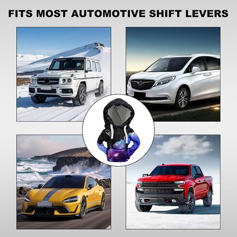 Car Gear Shift Hoodie, Gear Shift Knob Cover Funny Mini Sweater Hoodie, Winter Warm Fashionable Gear Shifter Hoodie Shirt, Automotive Shift Stick Protector Decoration (Starry Sky) in Saudi Arabia