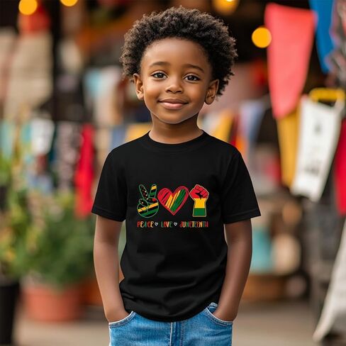 Juneteenth Shirt for Toddler Boys Girls 1865 Tshirts Cotton Short Sleeve Tees 2-12 Years in Saudi Arabia
