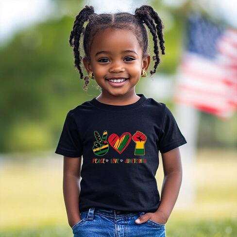 Juneteenth Shirt for Toddler Boys Girls 1865 Tshirts Cotton Short Sleeve Tees 2-12 Years in Saudi Arabia