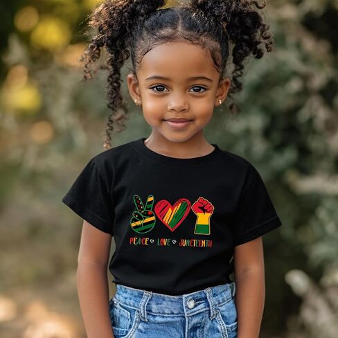 Juneteenth Shirt for Toddler Boys Girls 1865 Tshirts Cotton Short Sleeve Tees 2-12 Years in Saudi Arabia