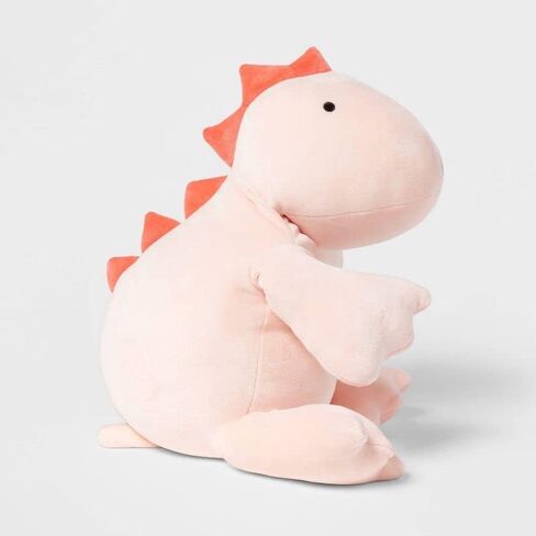 1.4 LB Weighted Stuffed Stegosaurus Animals Plush - 16 Inch Squished Long Dinosaur Jumbo Pillow - Kawaii Plushies Hugging Toy Gifts for Kids - Soft Pink Dino Stuffed Animal Toy (Stegosaurus) in Saudi Arabia