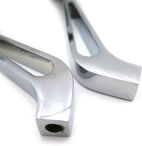 HTTMT MT400-009- Aluminum Chrome Mirrors Compatible With Most Motorcycle With 8mm Or 10mm Clockwise Suzuki Kawasaki Yamaha Harley Handlebar Mount in Saudi Arabia
