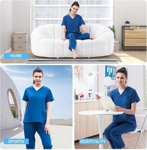 فرك السراويل للرعاية الصحية للنساء ، قيعان فرك الساق المستقيمة مع نسيج امتداد ناعم 4 اتجاهات ، رعاية سهلة in Kuwait