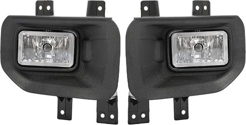 أضواء ضباب زوج Hecasa متوافقة مع 2015-2017 Ford F150 F-150 استبدال لـ FO2592235 FO2593235 FL3Z1520B FL3Z15200B W/Halogen Plug & SPARCENGER-عدسة واضحة in Kuwait