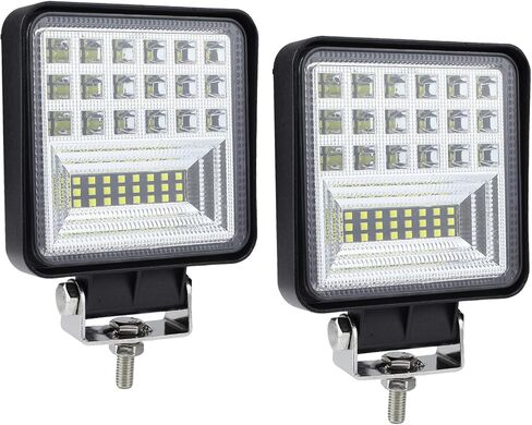 LED Work Lights for Truck, 4 Inch Cube LED Pods Lights 126W 10000lm 12V 24V Driving for Tractor ATV UTV Boat Pickup Golf Cart Snowblower Square Light Pods, Combo Beam in Saudi Arabia