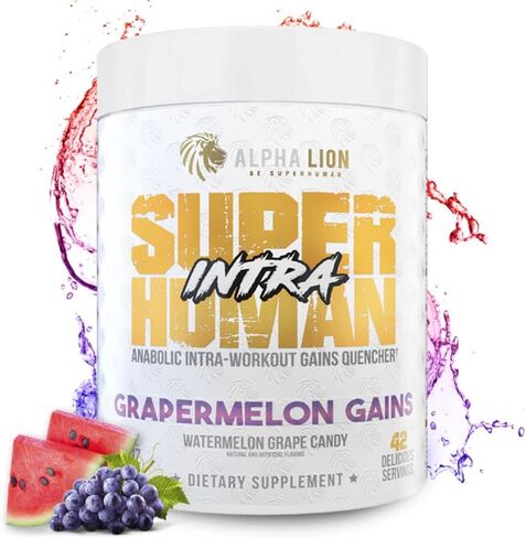 ALPHA LION Superhuman Intra Workout Powder for Men & Women, Amino Acids Drink, Muscle Recovery Supplement, BCAA Powder, Electrolytes & Hydration Mix (42 Servings, Watermelon Grape Candy Flavor) in Saudi Arabia