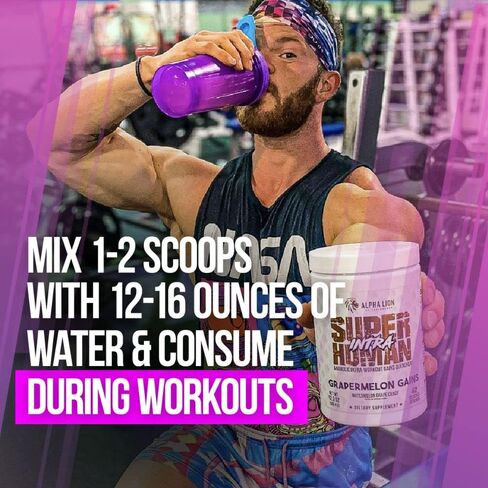 ALPHA LION Superhuman Intra Workout Powder for Men & Women, Amino Acids Drink, Muscle Recovery Supplement, BCAA Powder, Electrolytes & Hydration Mix (42 Servings, Watermelon Grape Candy Flavor) in Saudi Arabia