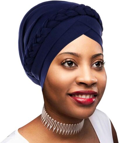 Novarena African Turban for Women Knot Pre-Tied Bonnet Beanie Cap Headwrap in Kuwait