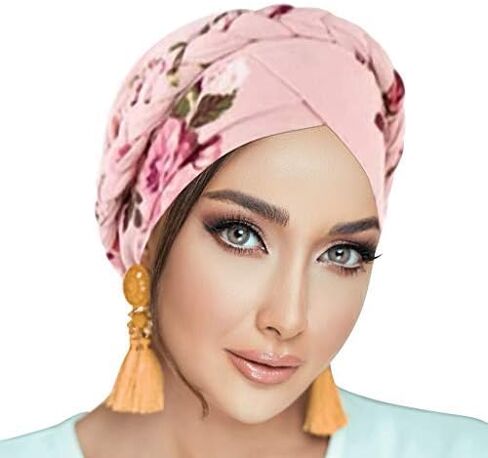 Novarena African Turban for Women Knot Pre-Tied Bonnet Beanie Cap Headwrap in Kuwait