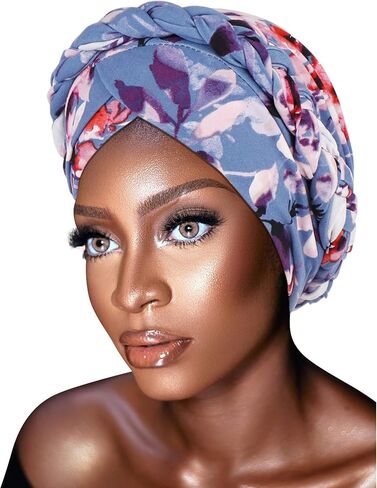 Novarena African Turban for Women Knot Pre-Tied Bonnet Beanie Cap Headwrap in Kuwait