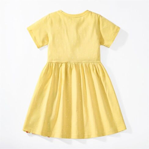 Youlebao Little Girls Short Sleeve Dresses Cotton Casual Clothing in Kuwait