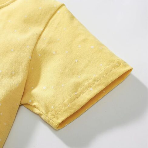 Youlebao Little Girls Short Sleeve Dresses Cotton Casual Clothing in Kuwait