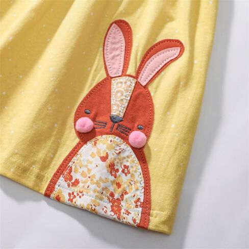 Youlebao Little Girls Short Sleeve Dresses Cotton Casual Clothing in Kuwait