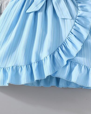 Rosibel Toddler Girls Dress Kids Ruffles Sleeveless Casual Dresses Little Girls Summer Beach Sundress 2-7Y in Saudi Arabia