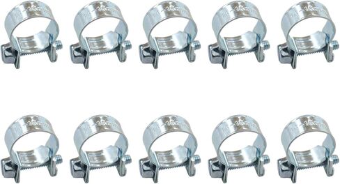 ApplianPar 3/8" Fuel Injection Hose Clamps (Pack of 10) 9/16" - 5/8" Dia in Saudi Arabia