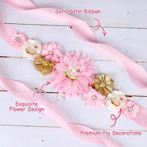 Circus Baby Shower Maternity Sash Kit - Circus Carnival Baby Shower Belly Belt and Mom to Be & Dad to Be Corsage Pins, New Parents Pregnancy Photo Props Party Supplies in Kuwait
