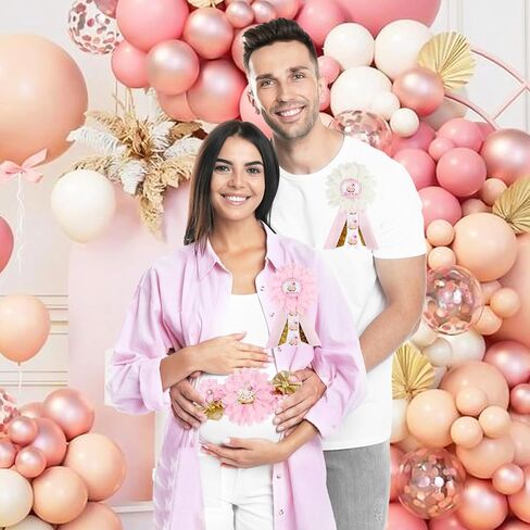 Circus Baby Shower Maternity Sash Kit - Circus Carnival Baby Shower Belly Belt and Mom to Be & Dad to Be Corsage Pins, New Parents Pregnancy Photo Props Party Supplies in Kuwait